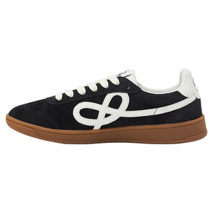 We flower德训鞋极夜黑复古皮面男女同款户外百搭耐磨运动休闲鞋