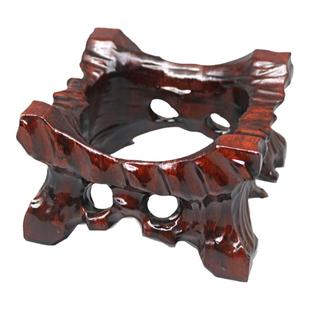 灵璧石泰山石挖槽底座实木托架奇石头不规则整料免挖凹槽木雕座子