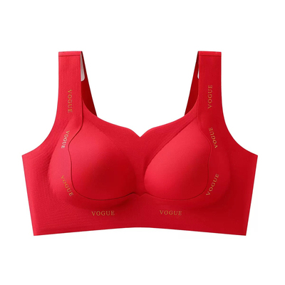 本命年红色内衣女套装大胸显小