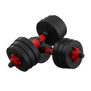 哑铃男士健身家用器材初学者练臂肌包胶环保可拆卸亚铃杠铃套装