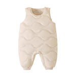 鹿小糖男女童羽绒裤2025冬季新款宝宝保暖三防暗扣可开裆背带裤子