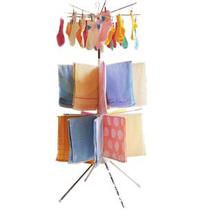 易凯隆婴儿晾衣架落地折叠阳台毛巾架不锈钢儿童晒衣架宝宝尿布架