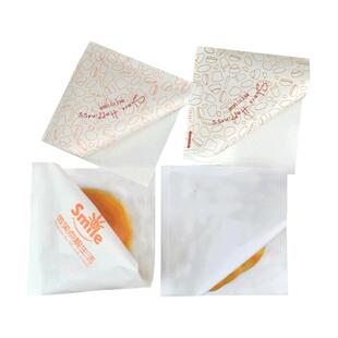 烘焙包装纸袋手抓饼汉堡防油纸袋甜甜圈泡芙蛋挞三角包装袋100个