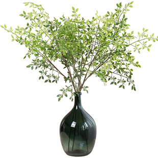 仿真南天竹单枝多叉假绿植树枝客厅装饰橱窗造景落地摆件假花摆设