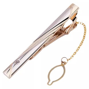 领带夹男士商务轻奢金属雕花经典简约正装领夹礼盒装