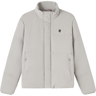 乐卡克法国公鸡官方冬季男女短款立领羽绒服外套