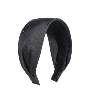 L9000/法式复古黑色压发发箍女高颅顶宽边遮白发发卡富家千金头饰