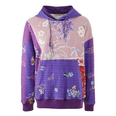 渔牌女装卫衣女2024新款爆款秋冬季连帽撞色棉质休闲上衣FGGD2536