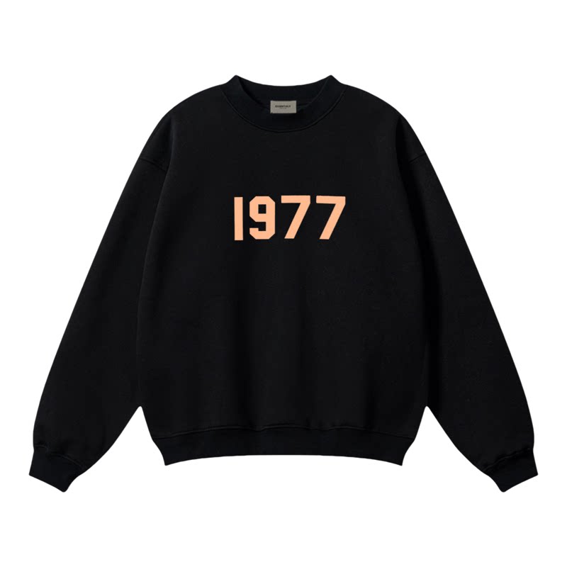 FOG复线1977数字植绒印花圆领卫衣男女情侣宽松落肩袖潮牌上衣秋