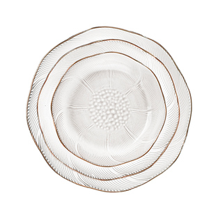 玻璃水果碗客厅家用创意花语碗高颜值盘子沙拉碗点心糖果零食盘碟