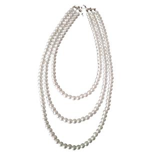 三层珍珠项链 优雅时尚新款多层珍珠项饰 毛衣链礼服旗袍颈链包邮