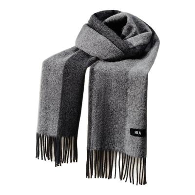 HLA/海澜之家男士围巾秋冬保暖户外出行绵羊毛围脖礼盒装