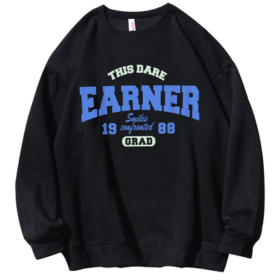 350G重磅美式长袖t恤圆领卫衣潮