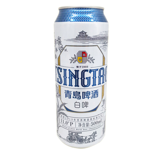 青岛啤酒青岛白啤酒全麦白啤11度500ml大罐整箱装 包邮