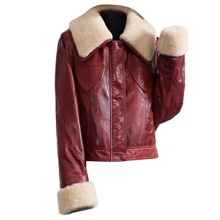 狐狸毛领真皮草大衣女2025冬新设计感OL兔皮毛一体鹅绒羽绒服外套