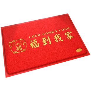 地垫入户门垫进门大门口丝圈脚垫门外2024新年玄关进户门红色地毯