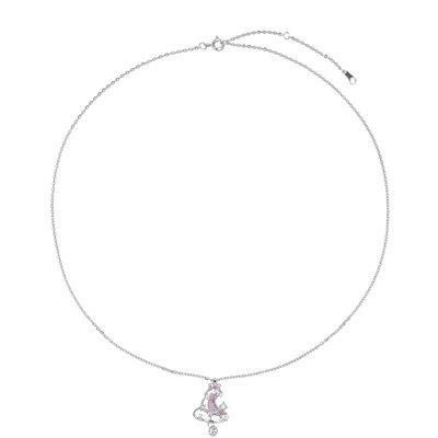 USITES925纯银镂空圣诞树项链女