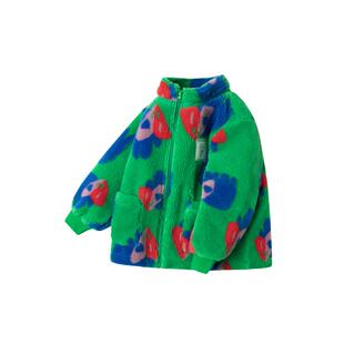 迷你巴拉巴拉女童男童仿羊羔毛外套春季儿童洋气保暖棉服童装立领