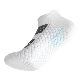运动袜子男款夏季薄款纯棉马拉松专业跑步短袜毛巾底防滑白色大码