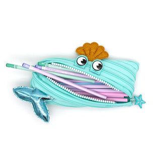 新ZIPIT美人鱼拉链笔袋眉笔化妆包中小学生老师可爱卡通创意礼物M