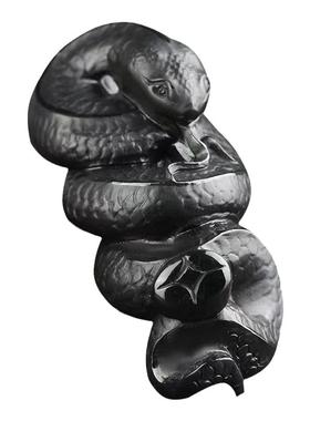 和田玉生肖蛇手把件玉石文玩件