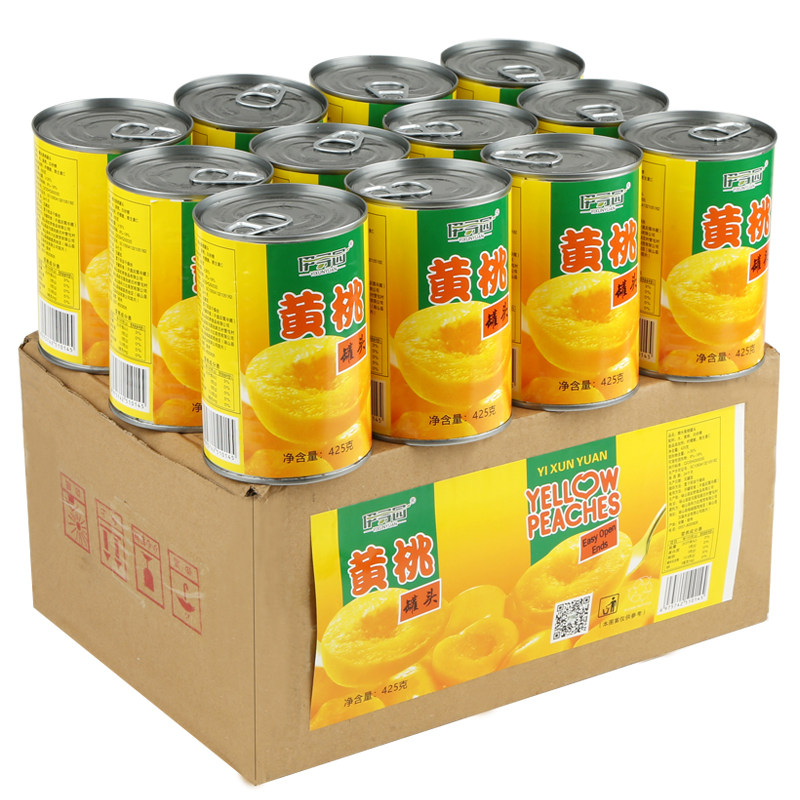 黄桃罐头425g水果罐头团购礼盒