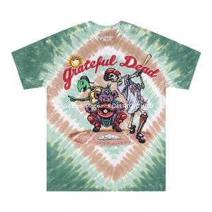 正版Grateful Dead感恩而死乐队小熊vintage摇滚短袖扎染T恤l现行