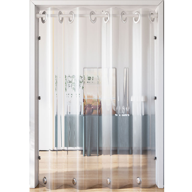 夏季空调门帘挡风防冷气隔断厨房防油烟遮挡帘免打孔透明塑料帘子