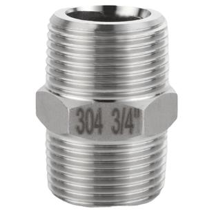 加厚304不锈钢六角外丝直接1分2分4分6分1寸4寸双外牙直通DN15