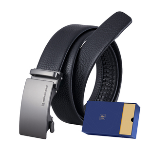 海澜之家腰带男士头层牛皮裤带自动扣商务休闲百搭正品真皮皮带潮