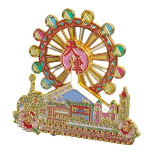 天津之眼旋转冰箱贴金属摩天轮风景车票文创纪念品伴手礼冰箱磁吸