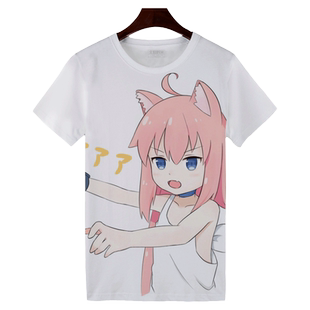 猫宫t恤短袖日向hinata青少年学生装男女速干薄款打底衫来图定制
