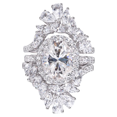 VISING珠宝5克拉莫桑钻石戒指