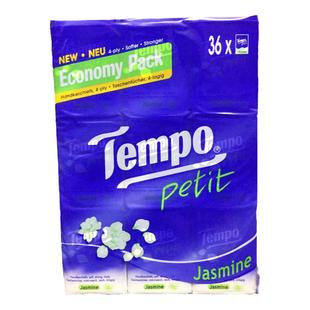 香港TEMPO得宝手帕纸纸巾36小包加厚装苹果木风铃薄荷茉莉味港版
