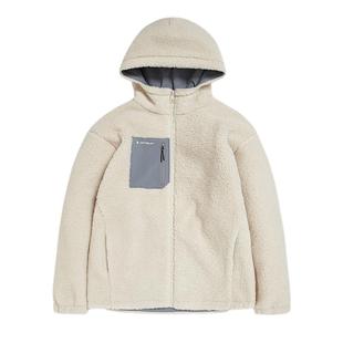 hotsuit后秀羊羔绒春季加厚加绒开衫外套女运动保暖卫衣时尚休闲