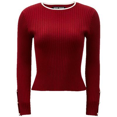 VeroModa圆领套头长袖针织衫