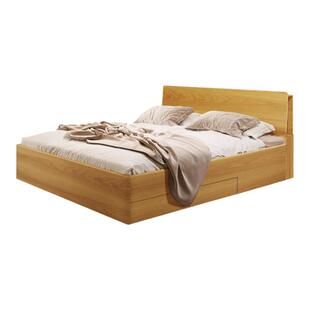 弗丽嘉储物床 北欧实木箱体床白橡木简约储物床主卧带抽屉双人床