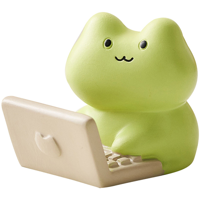 小青蛙情绪稳定神器工位解压办公桌面可爱治愈趴趴摆件装饰品礼物
