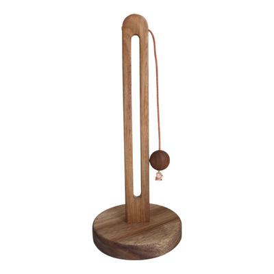 厨房纸巾架立式免打孔木质卷纸架