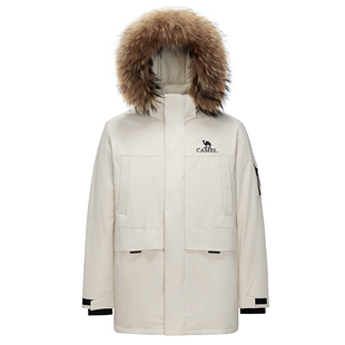 骆驼女装大毛领羽绒服2025冬季新款工装加厚保暖防寒情侣同款外套