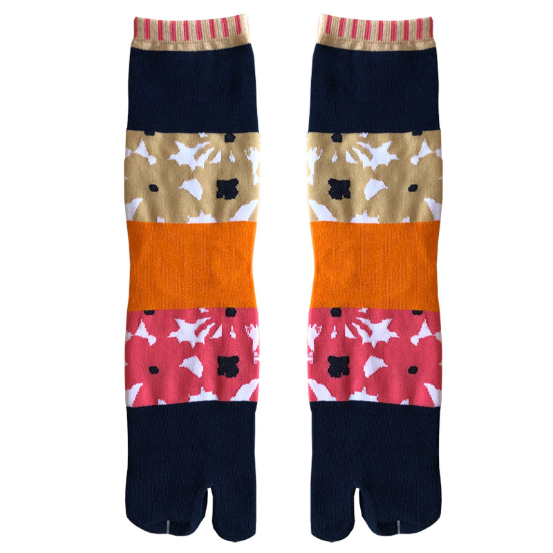 洞洞妖 日本春秋分趾袜二趾袜男女中筒纯棉羊蹄袜网红日系猪蹄袜