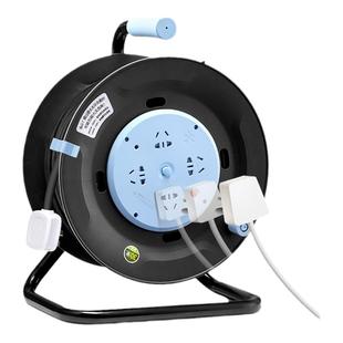 公牛插座电源线盘空盘电缆移动卷线盘拖线插线板无线滚子工程插排