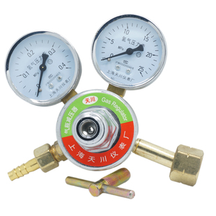 氢气减压器YQQ-9气瓶钢瓶减压阀氢气表上海天川仪表0-0.4,0-25MPA