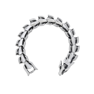 SAZ 复古做旧龙形龙骨夸张宽版粗款手链男女个性霸气朋克潮龙头链