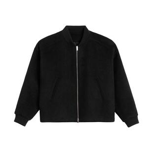 INSOMNIA失眠者 高级感黑色百搭cleanfit羊毛夹克棒球服外套男女