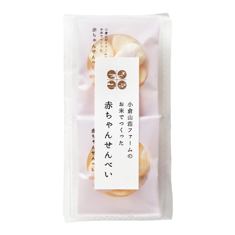 日本直邮小仓山庄仙贝老年零食脆米菓原味和果子6枚/袋共16小袋
