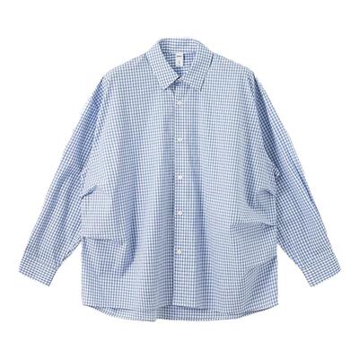 inflation日系复古褶皱格纹长袖衬衫男女2025秋潮牌miu系开衫外套