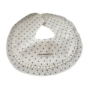 ins风韩版纱布围嘴宝宝花瓣口水巾新生婴儿防吐奶围兜清新花朵