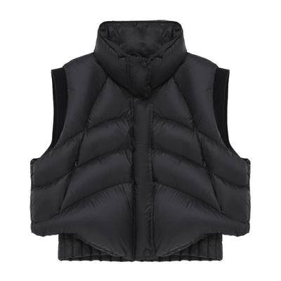 Basic House/百家好轻薄立领羽绒马甲女2025冬季保暖无袖短款外套