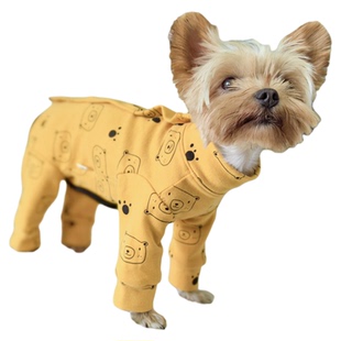 潮查利家宠物用品服饰泰迪比熊雪纳瑞长腿狗狗全棉薄款包肚四脚衣